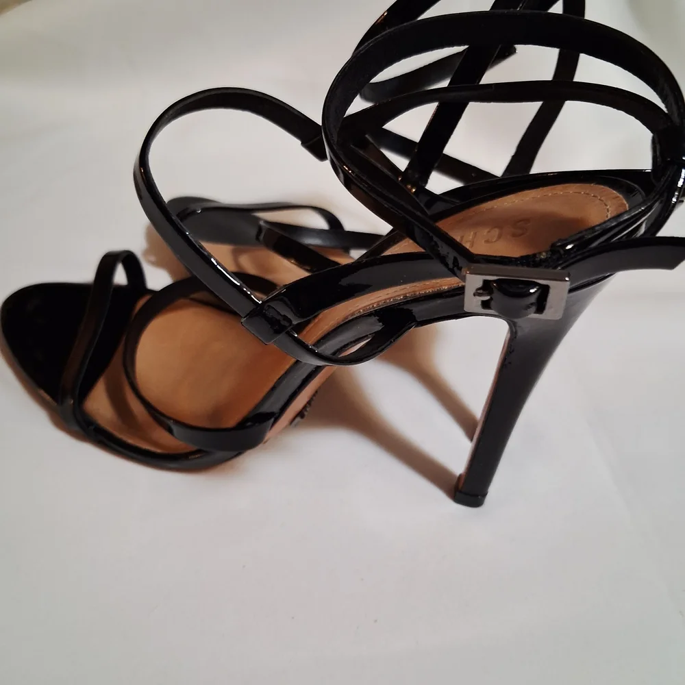 SCHUTZ Black Ilara Strappy Heels Size 9 B‎